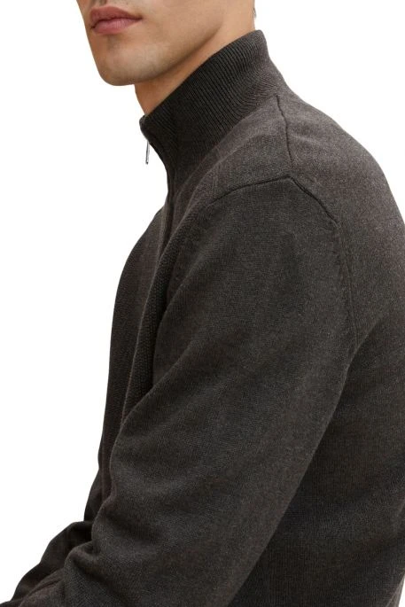 Veste Zippée TOM TAILOR Knitted Black Grey 5 Veste Zippée TOM TAILOR Knitted Black Grey – Image 3