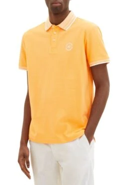 Polo TOM TAILOR ECUSSON Orange 7 Polo TOM TAILOR ECUSSON Orange -Hommes Mode Vêtements Magasin tt 24698 1