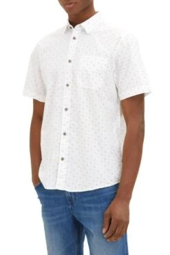 Chemise TOM TAILOR Off White Green 9 Chemise TOM TAILOR Off White Green -Hommes Mode Vêtements Magasin tt 24707 1