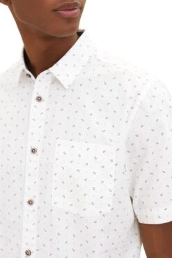 Chemise TOM TAILOR Off White Green 7 Chemise TOM TAILOR Off White Green -Hommes Mode Vêtements Magasin tt 24707 4