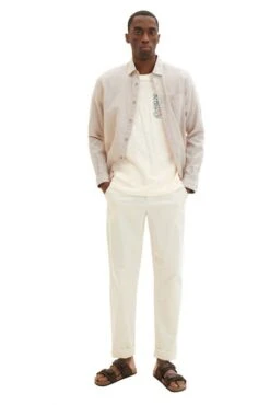 Tee Shirt TOM TAILOR POCKET Beige -Hommes Mode Vêtements Magasin tt 24728 3