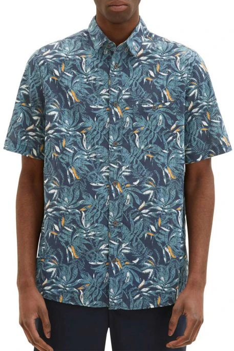 Chemise TOM TAILOR Navy Leaf 6 Chemise TOM TAILOR Navy Leaf – Image 4