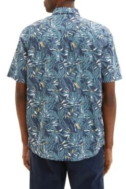 Chemise TOM TAILOR Navy Leaf 8 Chemise TOM TAILOR Navy Leaf -Hommes Mode Vêtements Magasin tt 24730 2