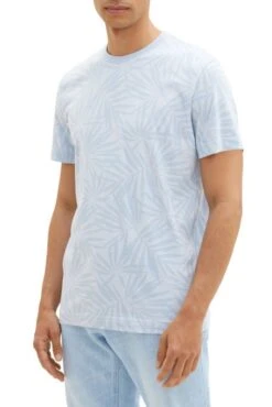 Tee Shirt TOM TAILOR PALMIERS Blue -Hommes Mode Vêtements Magasin tt 24943 1