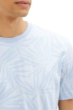 Tee Shirt TOM TAILOR PALMIERS Blue -Hommes Mode Vêtements Magasin tt 24943 3