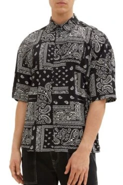 Chemise TOM TAILOR BANDANA Black 8 Chemise TOM TAILOR BANDANA Black -Hommes Mode Vêtements Magasin tt 24946 1