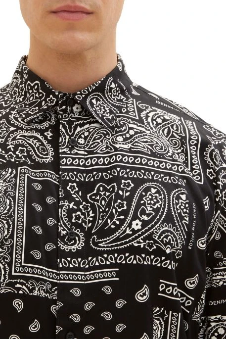 Chemise TOM TAILOR BANDANA Black 3 Chemise TOM TAILOR BANDANA Black