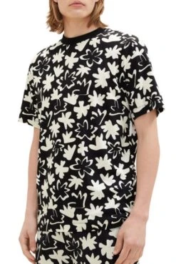 Tee Shirt TOM TAILOR FLOWER Black 9 Tee Shirt TOM TAILOR FLOWER Black -Hommes Mode Vêtements Magasin tt 24951 1