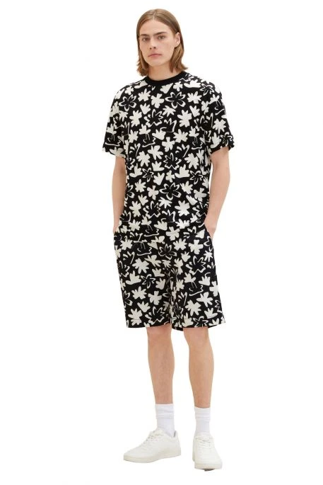 Tee Shirt TOM TAILOR FLOWER Black 3 Tee Shirt TOM TAILOR FLOWER Black