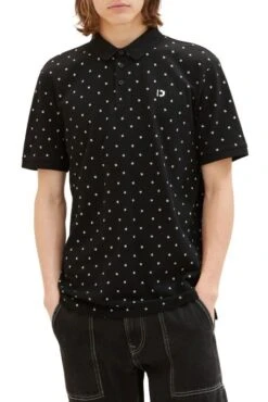 Polo TOM TAILOR PRINT Black 7 Polo TOM TAILOR PRINT Black -Hommes Mode Vêtements Magasin tt 25169 1