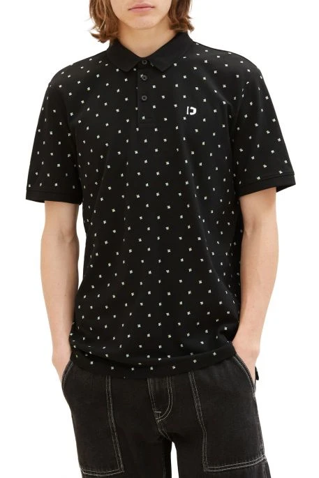 Polo TOM TAILOR PRINT Black 4 Polo TOM TAILOR PRINT Black – Image 2