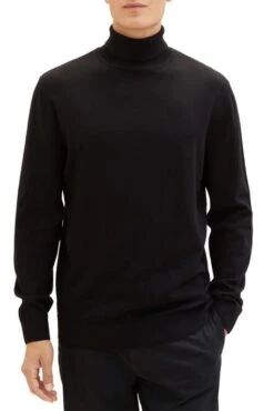 Pull Col Roulé TOM TAILOR Black 7 Pull Col Roulé TOM TAILOR Black -Hommes Mode Vêtements Magasin tt 25308 1