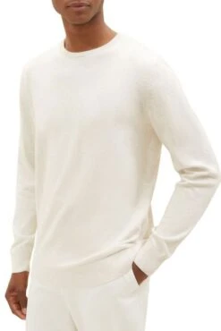 Pull TOM TAILOR BASIC Vintage Beige -Hommes Mode Vêtements Magasin tt 25362 1