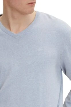 Pull TOM TAILOR BASIC V NECK Light Grey -Hommes Mode Vêtements Magasin tt 25376 4