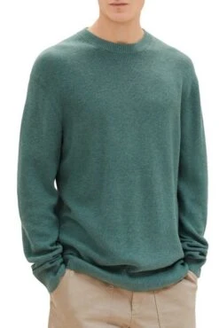 Pull TOM TAILOR BASIC Green -Hommes Mode Vêtements Magasin tt 25712 1