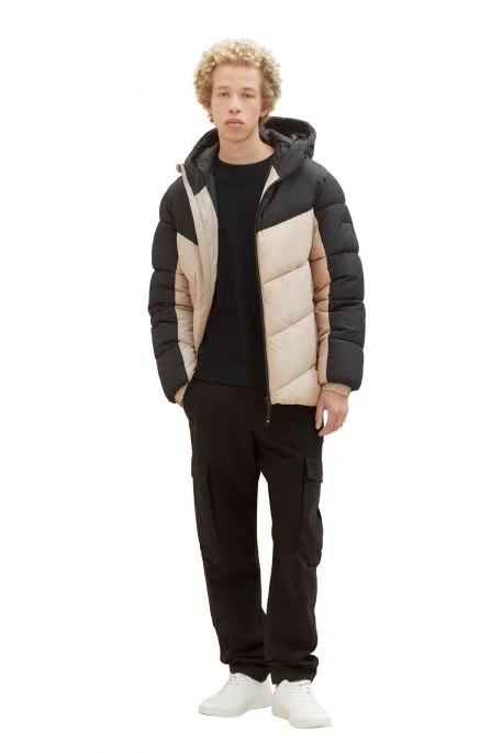 Doudoune TOM TAILOR CAPOT 2 Stone 3 Doudoune TOM TAILOR CAPOT 2 Stone