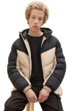 Doudoune TOM TAILOR CAPOT 2 Stone 9 Doudoune TOM TAILOR CAPOT 2 Stone -Hommes Mode Vêtements Magasin tt 25721 4