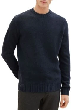 Pull TOM TAILOR CREW NECK Navy -Hommes Mode Vêtements Magasin tt 25913 1