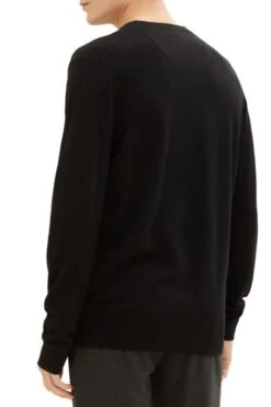 Pull TOM TAILOR CREW NECK BASIC Black -Hommes Mode Vêtements Magasin tt 26072 2
