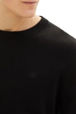 Pull TOM TAILOR CREW NECK BASIC Black -Hommes Mode Vêtements Magasin tt 26072 4