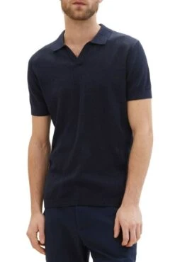 Polo TOM TAILORLinen Sky Blue 7 Polo TOM TAILORLinen Sky Blue -Hommes Mode Vêtements Magasin tt 26654 1