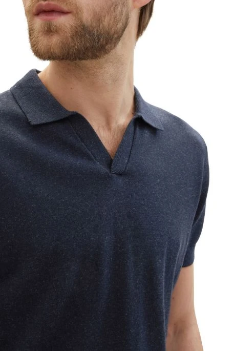 Polo TOM TAILORLinen Sky Blue 3 Polo TOM TAILORLinen Sky Blue