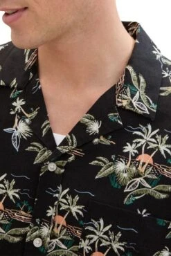 Chemise TOM TAILOR PALMER Blackprint 7 Chemise TOM TAILOR PALMER Blackprint -Hommes Mode Vêtements Magasin tt 26656 4