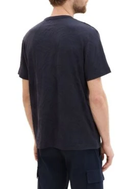 Tee Shirt TOM TAILOR JACQUARD Navy Palm