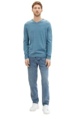 Pull TOM TAILOR V-NECK Blue Water 9 Pull TOM TAILOR V-NECK Blue Water -Hommes Mode Vêtements Magasin tt 26946 4