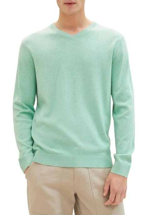 Pull TOM TAILOR V-NECK Soft Jade 4 Pull TOM TAILOR V-NECK Soft Jade – Image 2