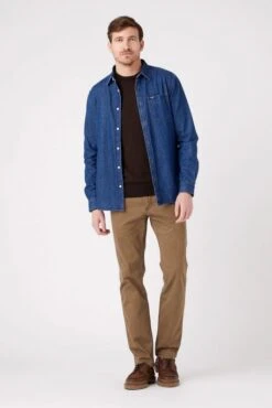 Pantalon WRANGLER GREENSBORO Teak -Hommes Mode Vêtements Magasin wrangler 1123 19 954 3