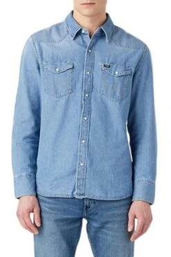 Chemise En Jean WRANGLER 27MW Light Stone 9 Chemise En Jean WRANGLER 27MW Light Stone -Hommes Mode Vêtements Magasin wrangler 112341089 1