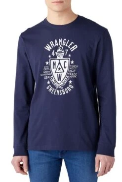Tee Shirt WRANGLER ML AMERICANO Navy 8 Tee Shirt WRANGLER ML AMERICANO Navy -Hommes Mode Vêtements Magasin wrangler 112341144 1