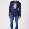 Tee Shirt WRANGLER ML AMERICANO Navy 1 Tee Shirt WRANGLER ML AMERICANO Navy -Hommes Mode Vêtements Magasin wrangler 112341144 4
