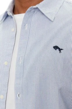 Chemise WRANGLER OXFORD Stripe Blue 11 Chemise WRANGLER OXFORD Stripe Blue -Hommes Mode Vêtements Magasin wrangler 112350486 4