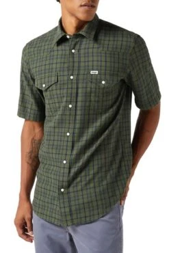 Chemise WRANGLER WESTERN Green -Hommes Mode Vêtements Magasin wrangler 112350497 2