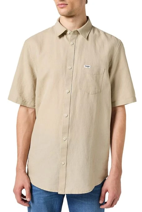 Chemise WRANGLER LIN In Taupe 5 Chemise WRANGLER LIN In Taupe – Image 3
