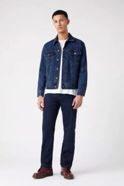 Blouson En Jean WRANGLER AUTHENTIC Coalblue 8 Blouson En Jean WRANGLER AUTHENTIC Coalblue -Hommes Mode Vêtements Magasin wrangler w410yn29h 1