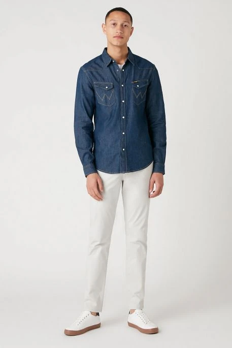 Chemise En Jean WRANGLER WESTERN Dark Stone 5 Chemise En Jean WRANGLER WESTERN Dark Stone – Image 3